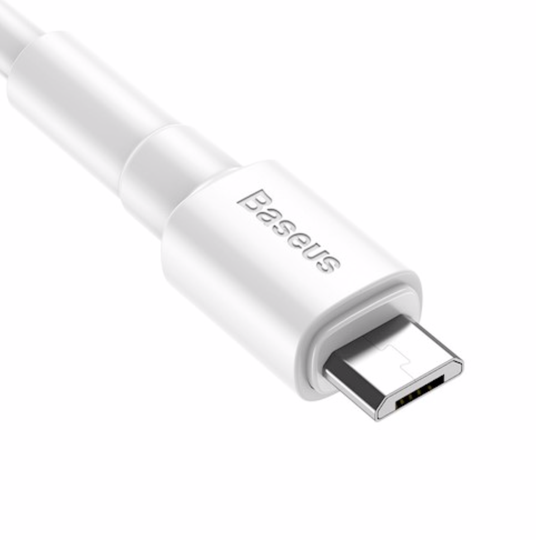 Baseus Micro-USB- kaapeli 2 4 A valkoinen