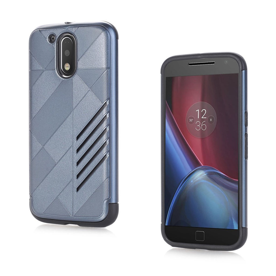 Motorola Moto G4 / G4 Plus 2-in-1 Joustava Kuori - Tummansininen