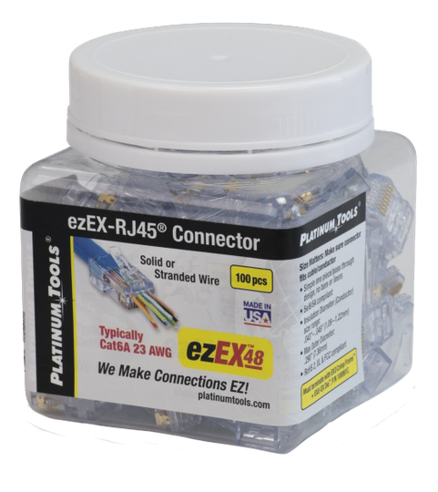 Modular Contact EzEX48 CAT6A/CAT7 100-Pack