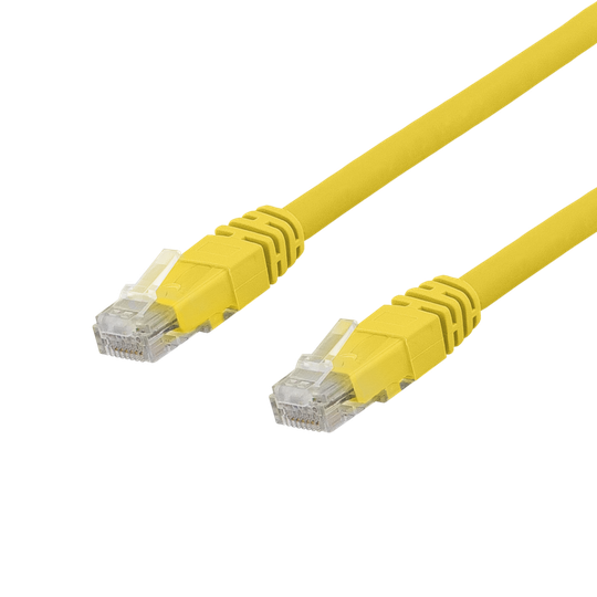 U/UTP Cat6a Laitekaapeli, 1m, 500MHz, Delta-sertifioitu, LSZH, Keltainen