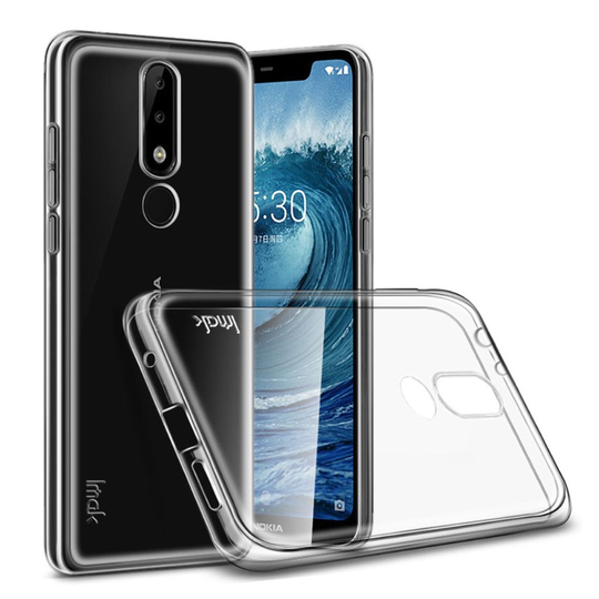 Nokia 5.1 Plus IMAK Pehmeä Muovinen Kirkas Takasuoja Kuori - Transparentti