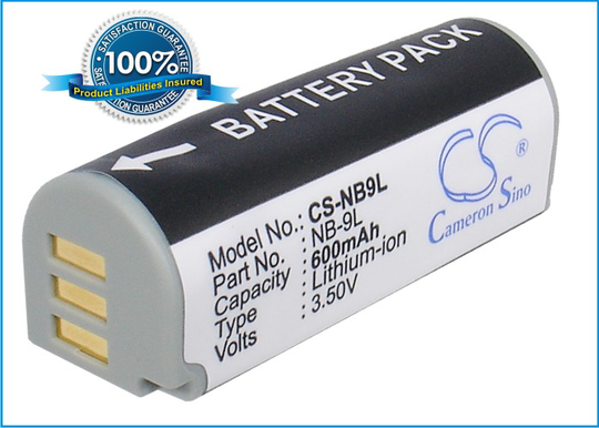 Canon NB-9L yhteensopiva akku 600 mAh