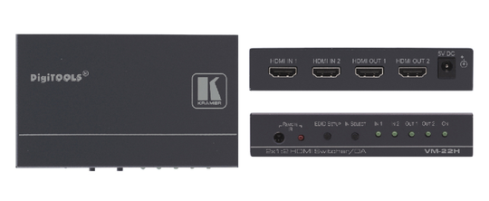 KRAMER VM-22H(VM-22HDMI) 2X1:2 HDMI DISTRIBUTION AMPLIFIER