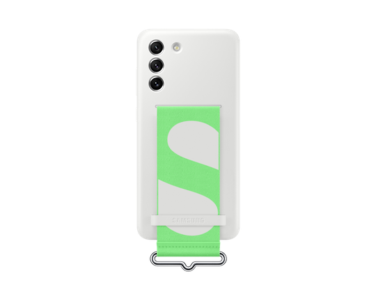 SAMSUNG SILICONE COVER WITH STRAP S21 FE WHITE
