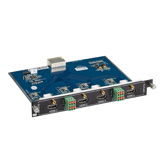 BLACK BOX MODULAR VIDEO MATRIX SWITCHER INPUT CARD - 4K, HDMI, AUDIO