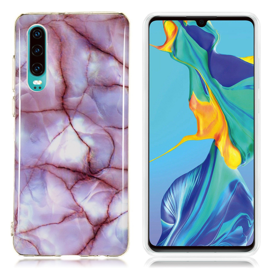 Huawei P30 marmori kuosinen suojakotelo - Malli S