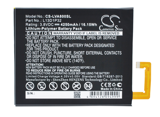 Lenovo IdeaPad A5500 IdeaPad A8 IdeaPad A8-50 Tabletin Akku