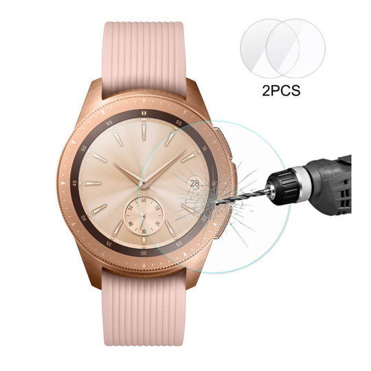Samsung Galaxy Watch (42mm) HAT PRINCE Karkaistu Lasi Suojakalvo Kellon Näytölle - Transparentti 2kpl/ setti
