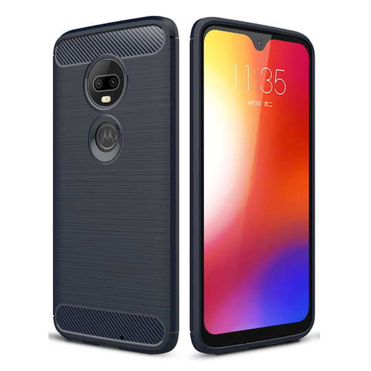 Carbon Flex Motorola Moto G7 Plus kuoret - Sininen