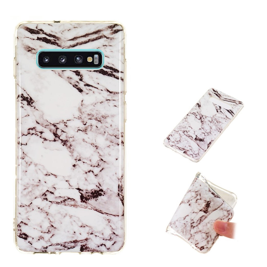 Samsung Galaxy S10 Plus marmori kuosinen pehmeä suojakotelo - Malli J