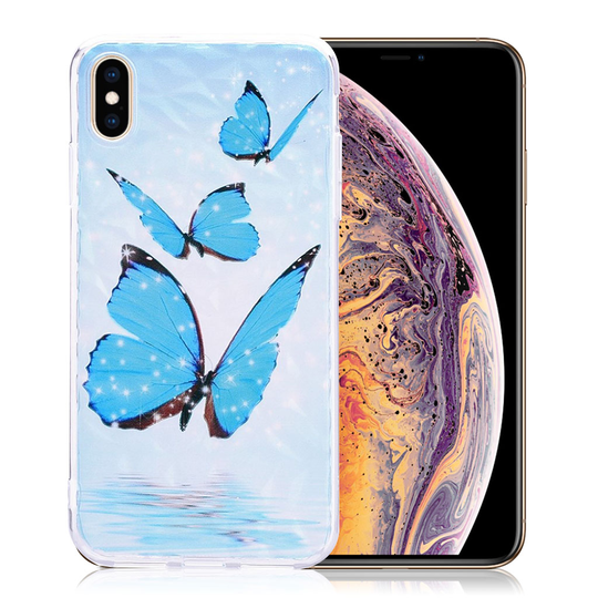 iPhone 9 Plus Iskukestävä Pehmeä Kuviollinen Silikooni Muovinen Takasuoja Kuori - Pöllö Haaralla
