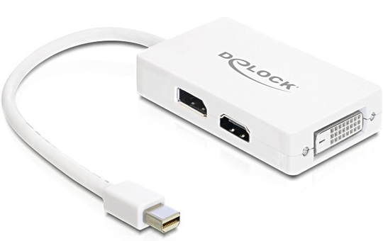 This Mini DisplayPort Adapter By Delock Enables You To Extend Your System By One VGA, HDMI And DVI I