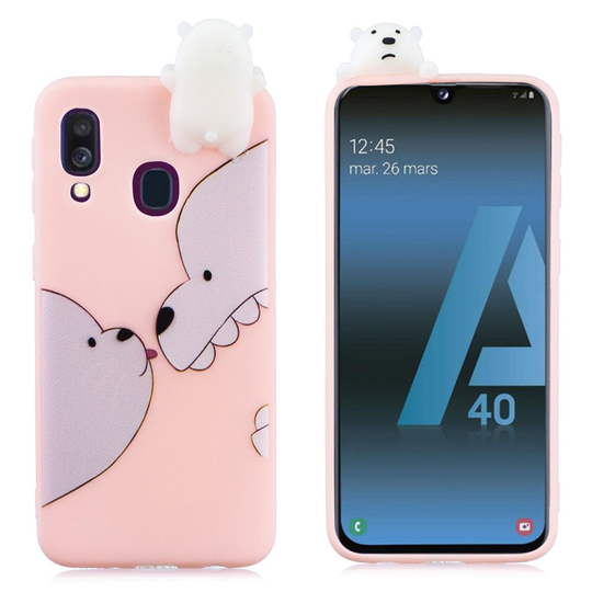 Samsung Galaxy A40 3D Animal Doll pattern case - Bear