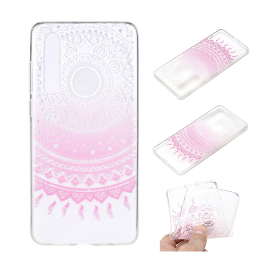 Huawei P30 printtikuvio pehmeä suojakotelo - Kirkas ja Pinkki Mandala