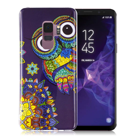 Samsung Galaxy S9 uniikki suojakuori - Värikäs pöllö
