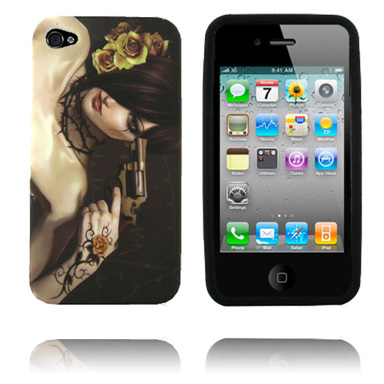 Japan Design (Tyttö & Ase) iPhone 4 Silikonikuori