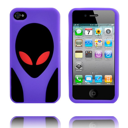 Alien Invasion (Violetti) iPhone 4S Silikonikuori