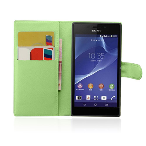 Jensen Sony Xperia M2 Aqua Nahkakotelo - Vihreä