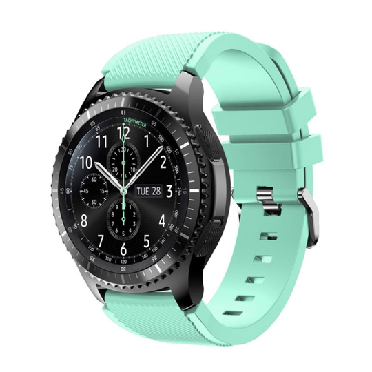Samsung Gear S3 Trendikäs Joustava Silikoni Kellon Ranneke - Syaani