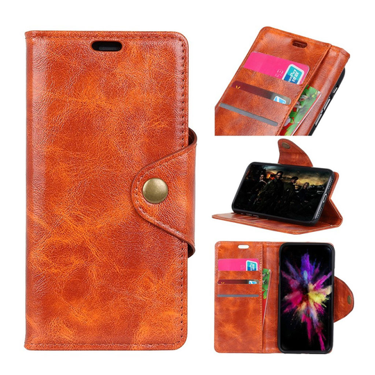 Sony Xperia 10 Plus textured leather case - Orange