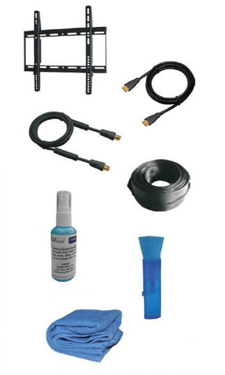 NEOMOUNTS BY NEWSTAR FLAT SCREEN STARTER KIT (7-IN-1 SET INCL. FIXED WALL MOUNT) 23-55" BLACK