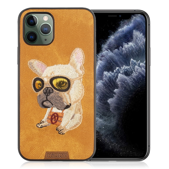 Nimmy Cute Pet iPhone 11 Pro Embroidered Cover - Yellow