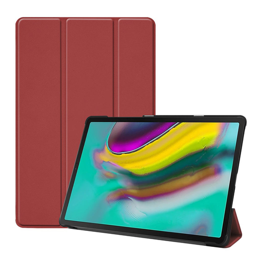 Samsung Galaxy Tab S5e tri-fold leather case - Brown