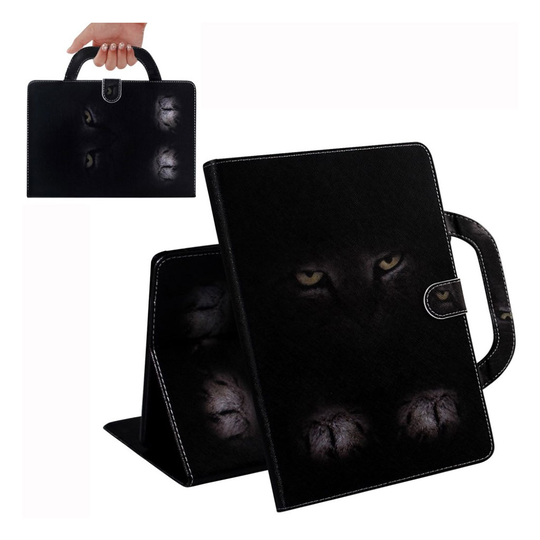 Samsung Galaxy Tab A 10.1 (2019) portable pattern leather case - Mysterious Cat
