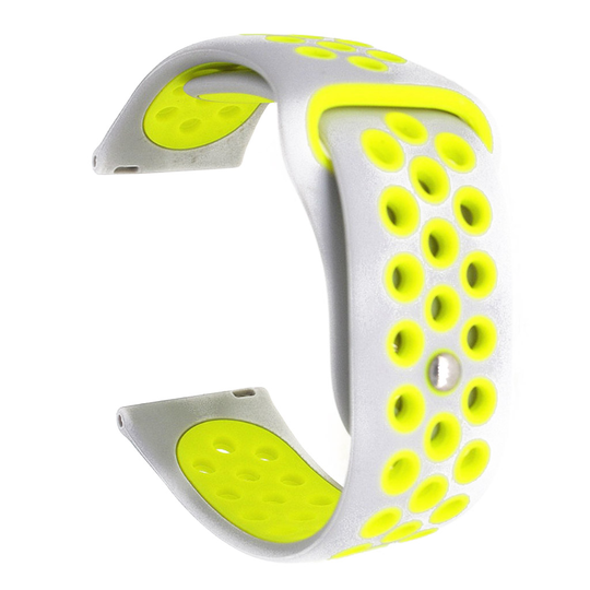 Samsung Galaxy Watch Active two-tone silicone watch band - Grey / Yellow