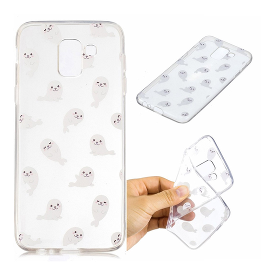 Samsung Galaxy J6 (2018) Upea Kuvallinen IMD Printattu Pehmeä Muovinen Takasuoja Kuori - Merileijonat