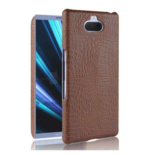 Sony Xperia 10 crocodile case - Coffee