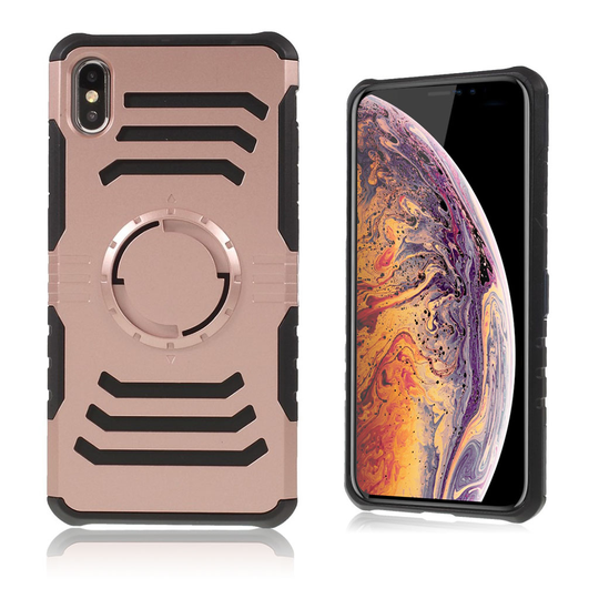 iPhone 9 Plus Magneetti Laatalla Varustettu Hybriidi Muovinen Takasuoja Kuori - Ruusu Kulta
