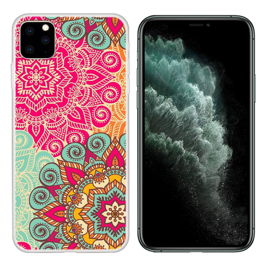 Deco iPhone 11 Pro Max kuoret - Värjätty Mandala Kukka