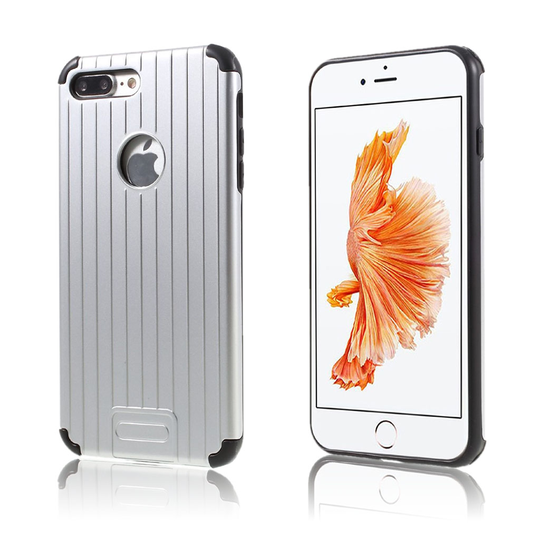 Hougaard Phone 7 Plus / 8 Plus Joustava Suojaava Muovikuori - Hopea