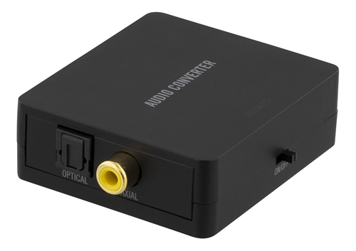 Äänenmuunnin Digitaalisesta Analogiseksi, S/PDIF Koaksiaali Ja Toslink - 2 X RCA Ja 3,5 Mm, Musta