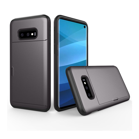 Samsung Galaxy S10e korttipaikallinen hybrid Suojakotelo - Harmaa