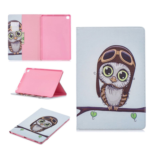 Samsung Galaxy Tab S5e pattern leather case - Cute Owl