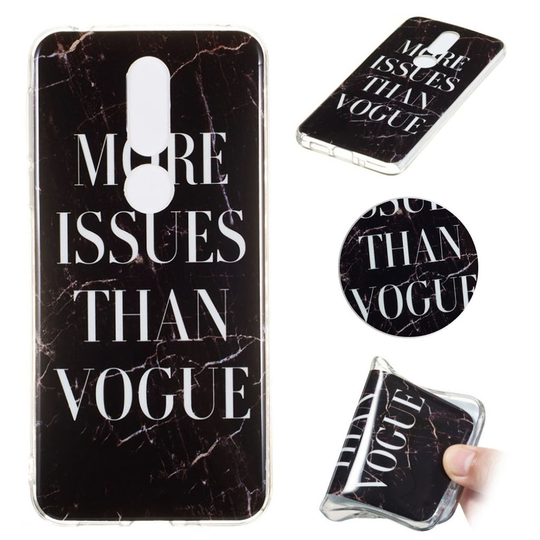 Marble Nokia 7.1 kuoret - Sanat mustalla