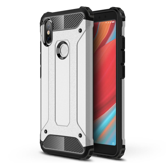 Xiaomi Redmi S2 Karu Pintainen Hybriidi Muovinen Takasuoja Kuori - Hopea