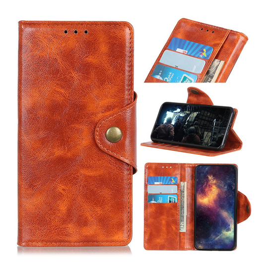 OnePlus 7 Pro leather wallet case - Orange