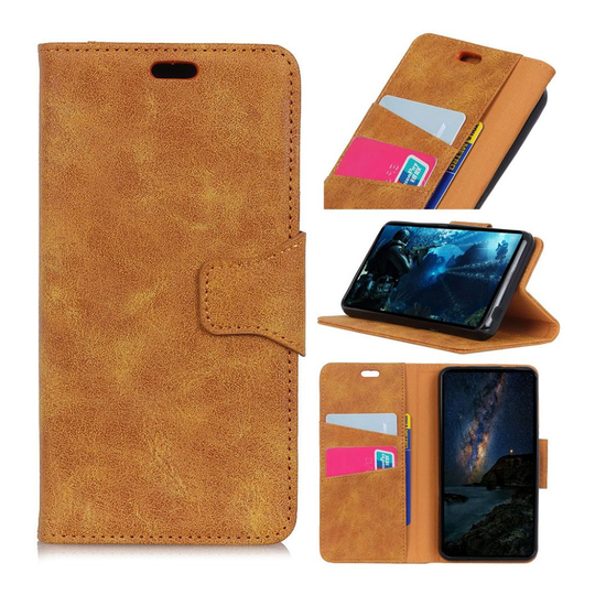 Sony Xperia 10 Plus vintage leather case - Brown