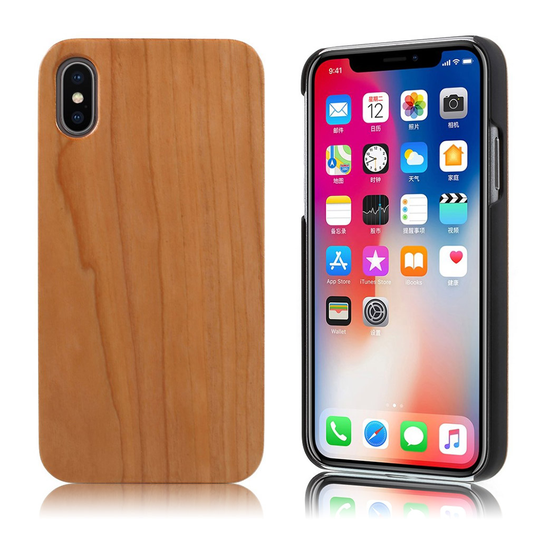 iPhone X uniikki suojakuori - Kirsikkapuu