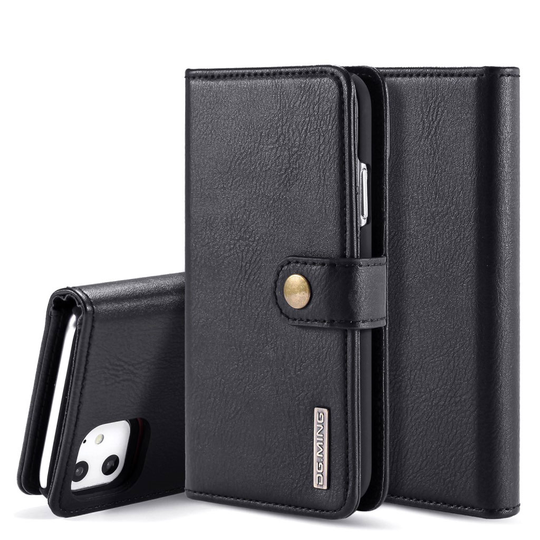 DG.MING iPhone 11 2-in-1 Wallet kotelot - Musta