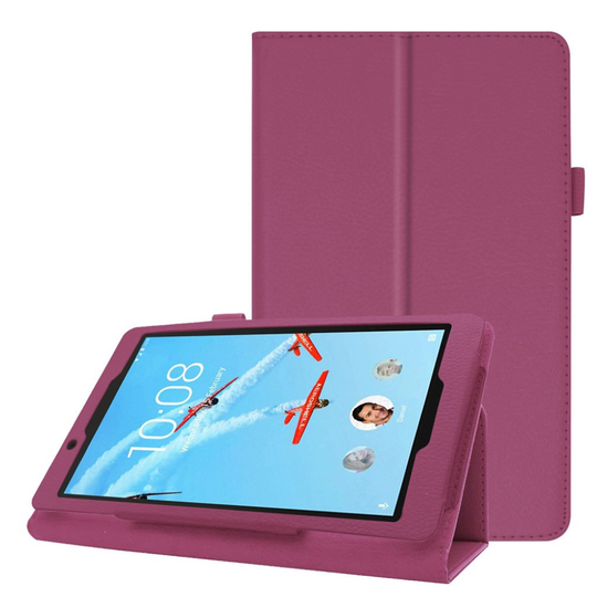 Lenovo Tab E8 litchi leather case - Purple