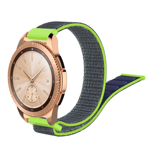 Samsung Galaxy Watch (42mm) nylon velcro watch band - Blue / Green
