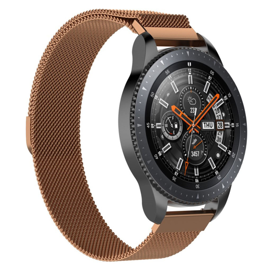 Samsung Galaxy Watch (46mm) milanese ruostumaton teräs vaihdettava kellon ranneke - Ruusu Kulta