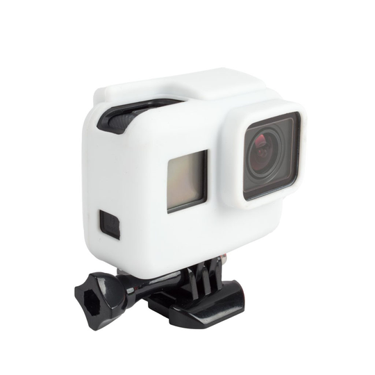 GoPro Hero 5 Black Pehmeä Suojaava Silikoni Kuori - Valkoinen