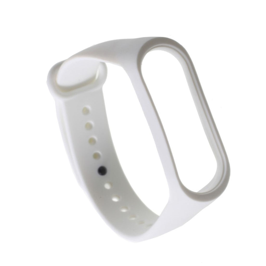Xiaomi Mi Band 3 Pehmeä TPU Muovi Vaihdettava Kellon Ranneke - Valkoinen
