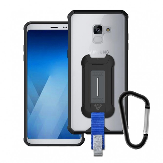 Armor-X BX2 Iskunkestävä suojakotelo Samsung Galaxy A8 ( 2018 ) läpinäkyvä / musta