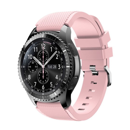 Samsung Gear S3 Trendikäs Joustava Silikoni Kellon Ranneke - Pinkki